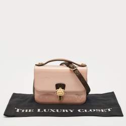 Louis Vuitton Rose Ballerine Vernis and Monongarm Canvas Cherrywood PM Bag