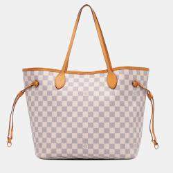 Louis Vuitton White Damier Azur Neverfull MM