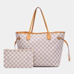 Louis Vuitton White Damier Azur Neverfull MM