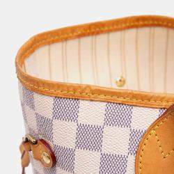 Louis Vuitton White Damier Azur Neverfull MM