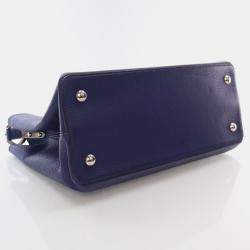 Louis Vuitton Capucines MM Blue Taurillon Leather Shoulder Bag