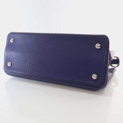 Louis Vuitton Capucines MM Blue Taurillon Leather Shoulder Bag