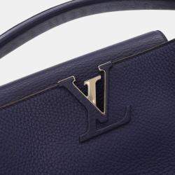 Louis Vuitton Capucines MM Blue Taurillon Leather Shoulder Bag