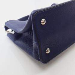 Louis Vuitton Capucines MM Blue Taurillon Leather Shoulder Bag