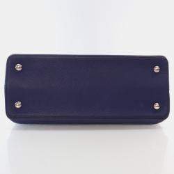 Louis Vuitton Capucines MM Blue Taurillon Leather Shoulder Bag
