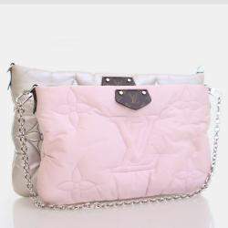 Pre Owned Louis Vuitton Pillow Multi Pochette Accessoires Pink/Silver Econyl Nylon Crossbody Bag