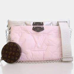 Pre Owned Louis Vuitton Pillow Multi Pochette Accessoires Pink/Silver Econyl Nylon Crossbody Bag