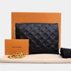 Louis Vuitton Coussin PM Black Embossed Lambskin Shoulder Bag