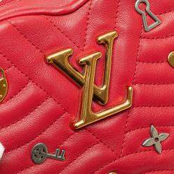 Louis Vuitton Red Calfskin Embellished New Wave Love Lock Crossbody