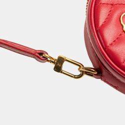 Louis Vuitton Red Calfskin Embellished New Wave Love Lock Crossbody