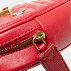 Louis Vuitton Red Calfskin Embellished New Wave Love Lock Crossbody