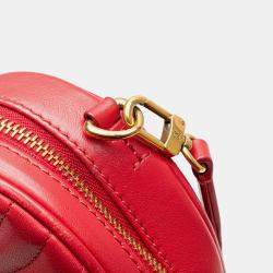 Louis Vuitton Red Calfskin Embellished New Wave Love Lock Crossbody