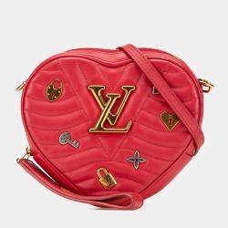 Louis Vuitton Red Calfskin Embellished New Wave Love Lock Crossbody