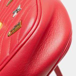 Louis Vuitton Red Calfskin Embellished New Wave Love Lock Crossbody