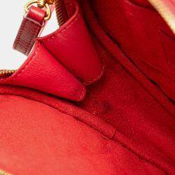 Louis Vuitton Red Calfskin Embellished New Wave Love Lock Crossbody