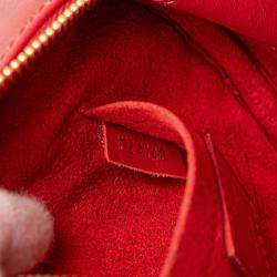 Louis Vuitton Red Calfskin Embellished New Wave Love Lock Crossbody