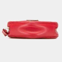 Louis Vuitton Red Calfskin Embellished New Wave Love Lock Crossbody