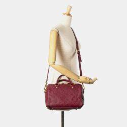 Louis Vuitton Burgundy Monogram Empreinte Speedy Bandouliere 25