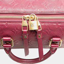 Louis Vuitton Burgundy Monogram Empreinte Speedy Bandouliere 25