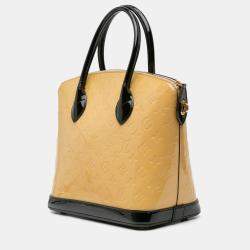 Louis Vuitton Beige/Black Monogram Vernis Lockit PM