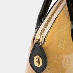 Louis Vuitton Beige/Black Monogram Vernis Lockit PM