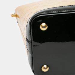 Louis Vuitton Beige/Black Monogram Vernis Lockit PM