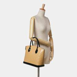 Louis Vuitton Beige/Black Monogram Vernis Lockit PM