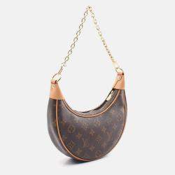 Louis Vuitton Loop Monogram Shoulder Bag Coated Canvas Leather Brown