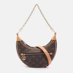Louis Vuitton Loop Monogram Shoulder Bag Coated Canvas Leather Brown