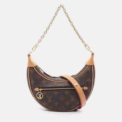 Louis Vuitton Loop Monogram Shoulder Bag Coated Canvas Leather Brown
