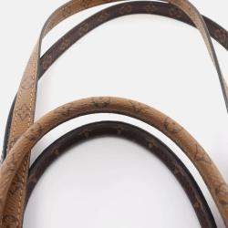 Pre Owned Louis Vuitton OnTheGo GM Coated Canvas Brown/Beige Monogram Giant Reverse Tote Bag