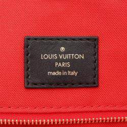 Pre Owned Louis Vuitton OnTheGo GM Coated Canvas Brown/Beige Monogram Giant Reverse Tote Bag