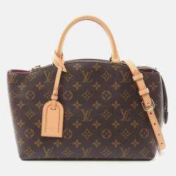Louis Vuitton Petit Pale PM Brown Coated Canvas Leather Monogram Handbag 
