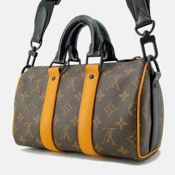 Louis Vuitton Shoulder Bag Monogram Macassar Keepall Bandouliere 25