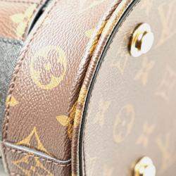 Louis Vuitton Tressage Brown Black PVC Leather Tote Shoulder Bag
