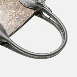 Louis Vuitton Tressage Brown Black PVC Leather Tote Shoulder Bag