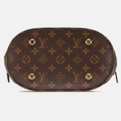 Louis Vuitton Tressage Brown Black PVC Leather Tote Shoulder Bag