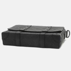Louis Vuitton Monogram Taurillon Trunk Messenger Pm Shoulder Bag Black