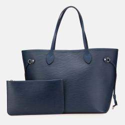 Louis Vuitton Blue Epi Neverfull MM