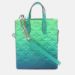 Louis Vuitton Green Monogram Taurillon Illusion Sac Plat XS