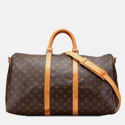 Louis Vuitton Brown Monogram Keepall Bandouliere 50