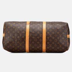 Louis Vuitton Brown Monogram Keepall Bandouliere 50