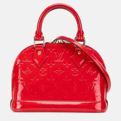 Louis Vuitton Red Monogram Vernis Alma BB