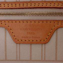 Louis Vuitton White Damier Azur Neverfull MM