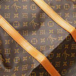 Louis Vuitton Brown Monogram Keepall Bandouliere 55