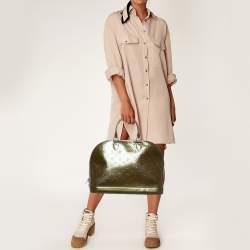 Louis Vuitton Vert Olive Monogram Vernis Alma GM Bag