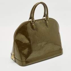 Louis Vuitton Vert Olive Monogram Vernis Alma GM Bag