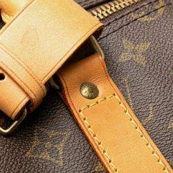 Louis Vuitton Brown Monogram Keepall Bandouliere 55