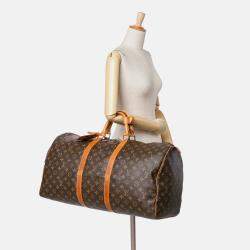 Louis Vuitton Brown Monogram Keepall 55