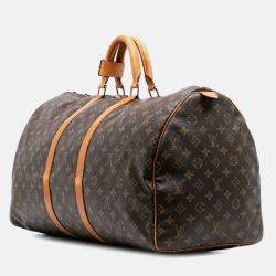 Louis Vuitton Brown Monogram Keepall 55
